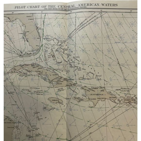 Atlas of Pilot Charts Central American Waters South Atlantic Ocean VTG Navy Maps - Picture 13 of 16